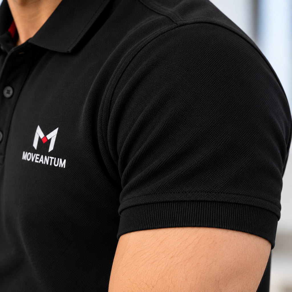 Moveantum Premium 100% Cotton Polo-Black